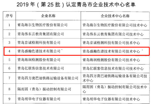 青島市企業技術中心名單公布，盛瀚榜上有名！